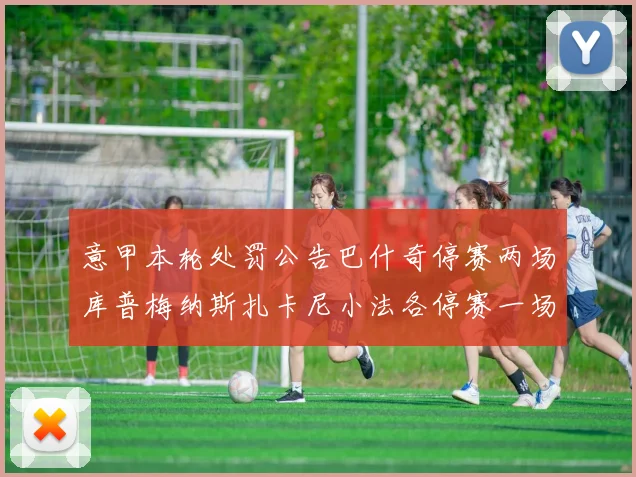意甲本轮处罚公告巴什奇停赛两场库普梅纳斯扎卡尼小法各停赛一场